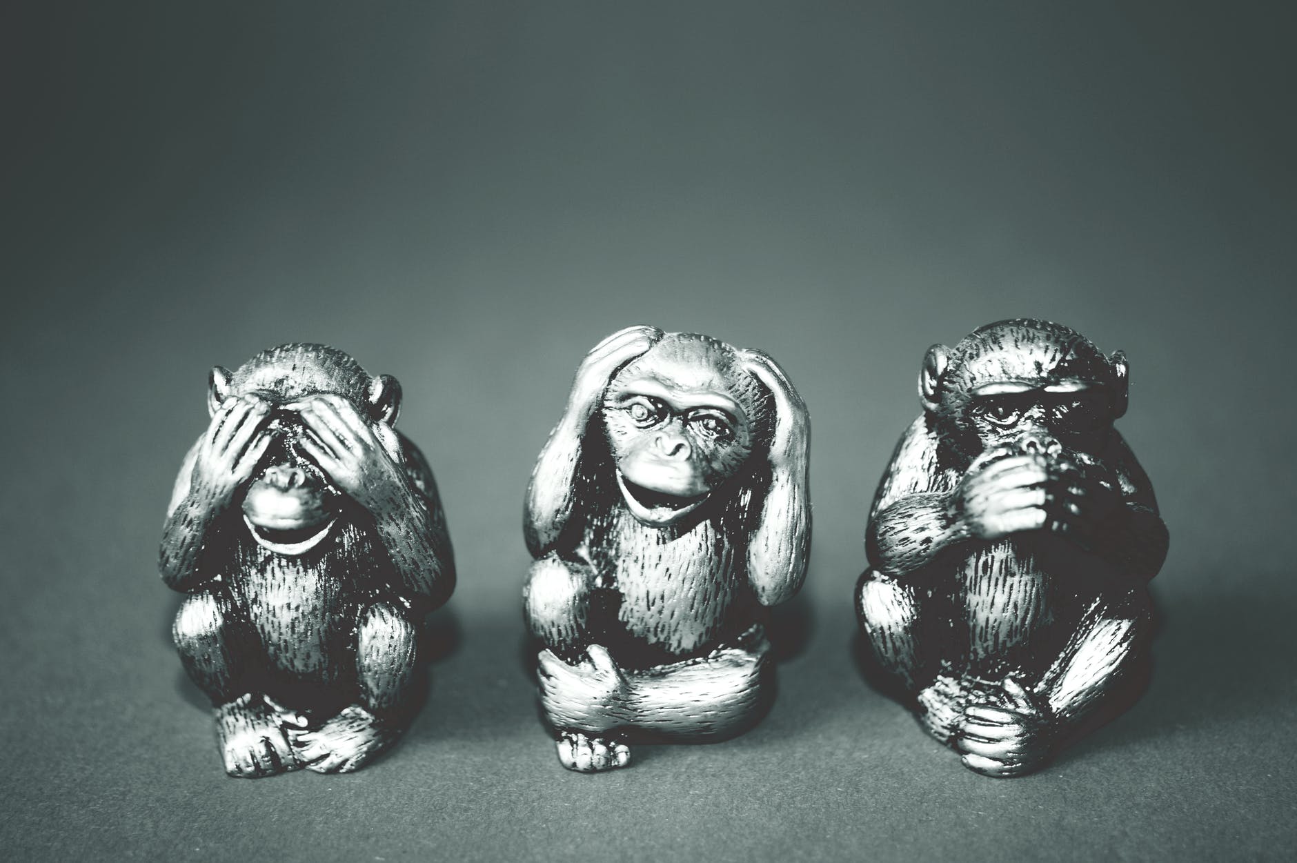When a powerful idea doesn't quite work header image shows three brass monkeys in a row with the See no evil, hear no evil, speak no evil