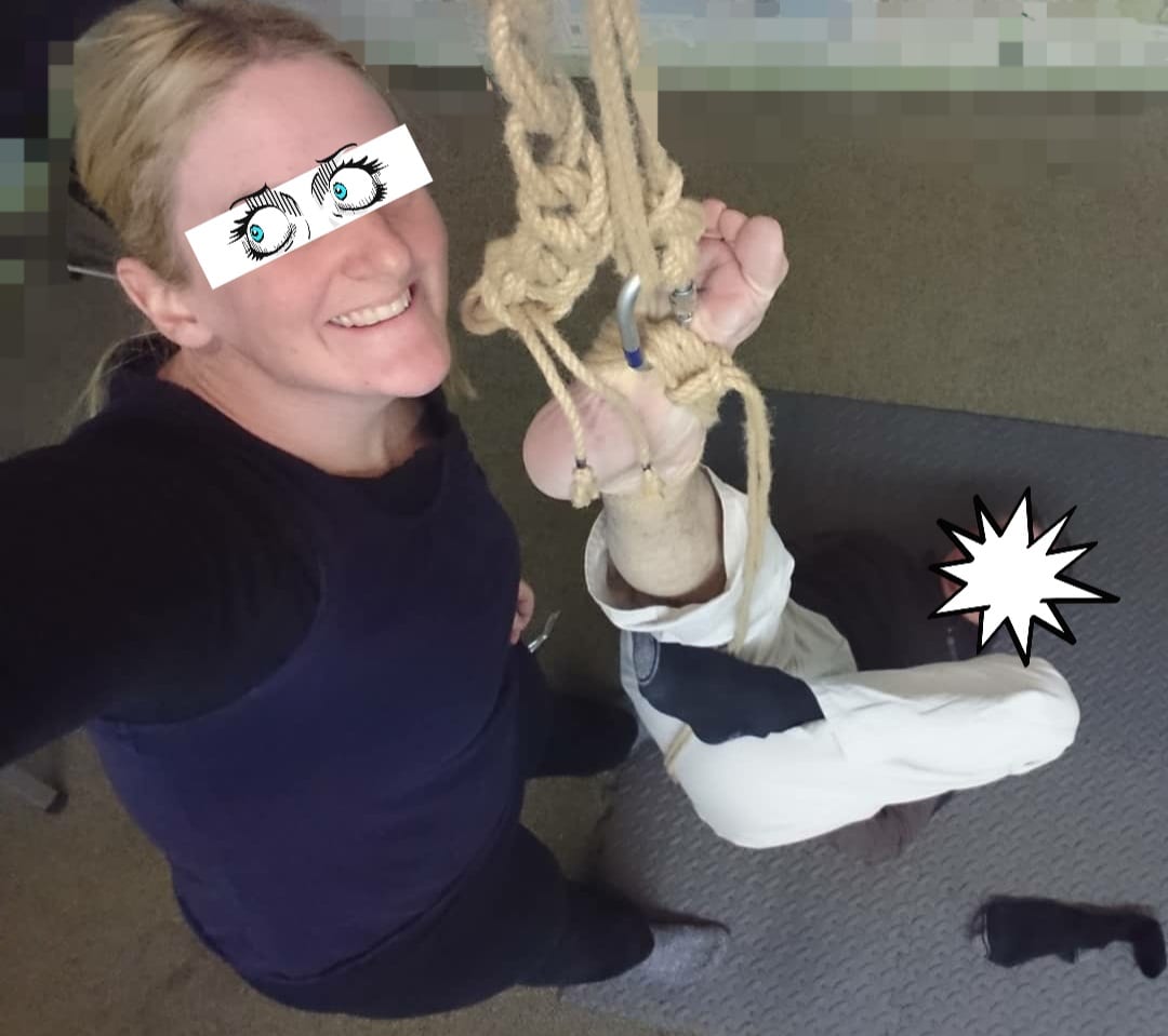 slave lytton hanging around with barefoot 