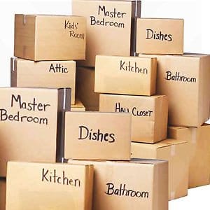 No such thing as an ending header image shows stacks of labelled packing boxes.