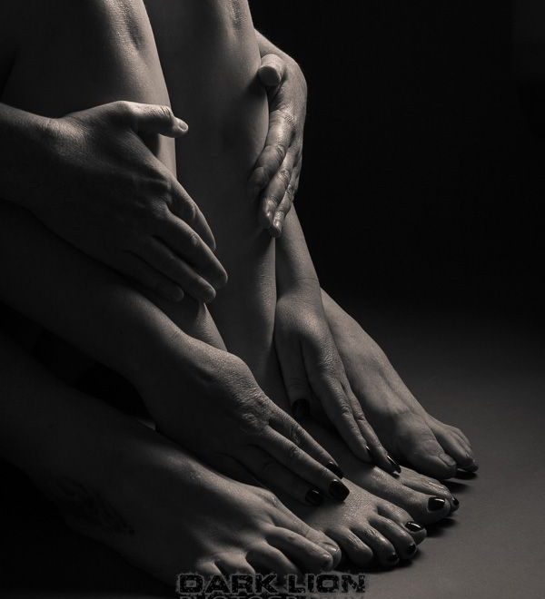 Threesome: Hot Or Not? Header image shows Two pairs of feet and hands, folded around each other in black and white.