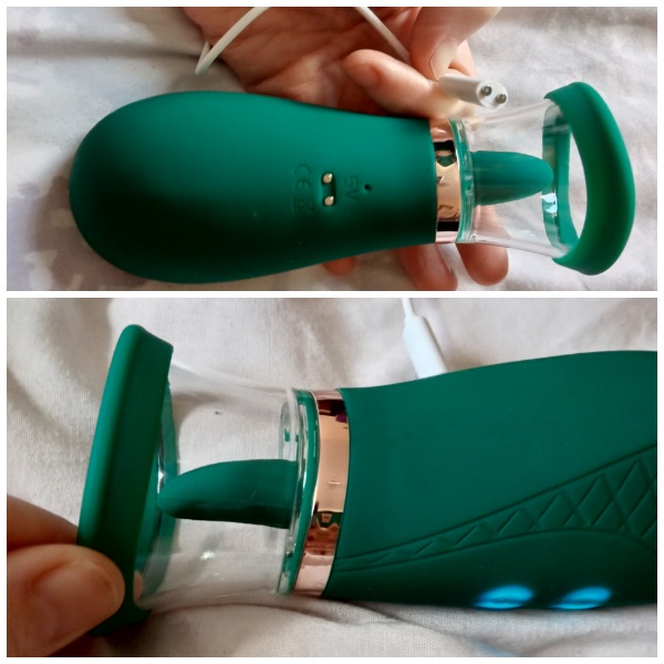 charging the Yoyolemon pussy pump is easy with its magnetic charging USB cable.